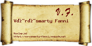 Vörösmarty Fanni névjegykártya