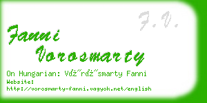 fanni vorosmarty business card